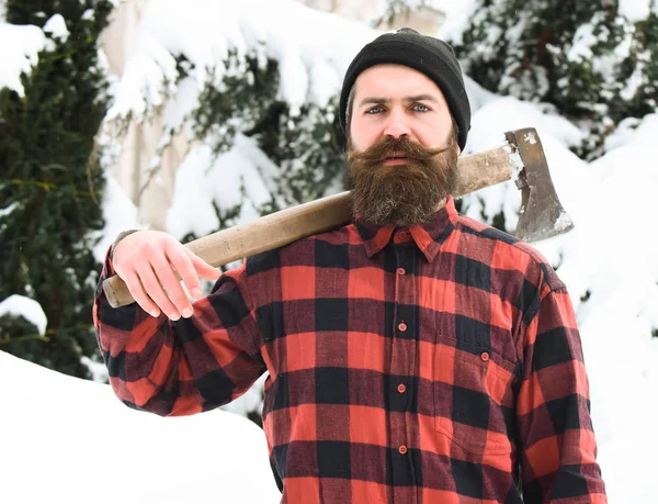 Handsome man or lumberjack — Stock Photo, Image