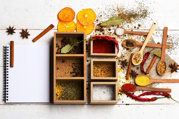 Set of various aromatic spices — Stock Photo, Image