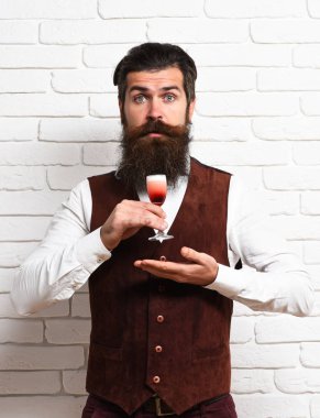 Şaşırtıcı yakışıklı sakallı adam