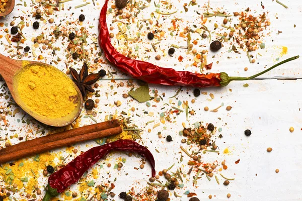 Set of various aromatic spices — Stock Photo, Image