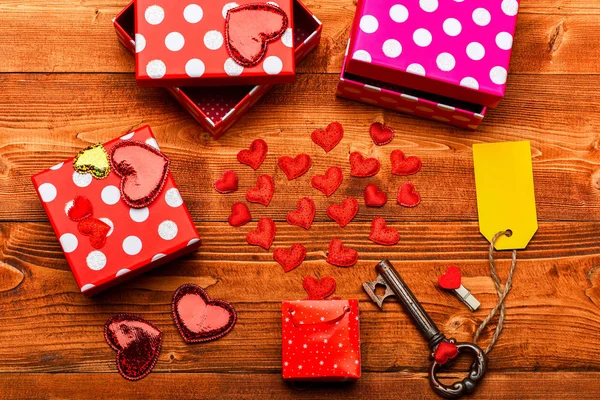 Set of little valentine decorative heart — Stock Photo, Image