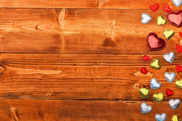 Colorful little valentine hearts background — Stock Photo, Image