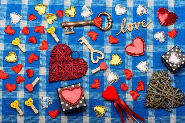 valentines set with small decorations