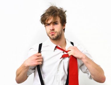 Beyaz şık sakallı Yöneticisi