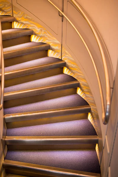 round stairs or ladder with handrail, modern architecture