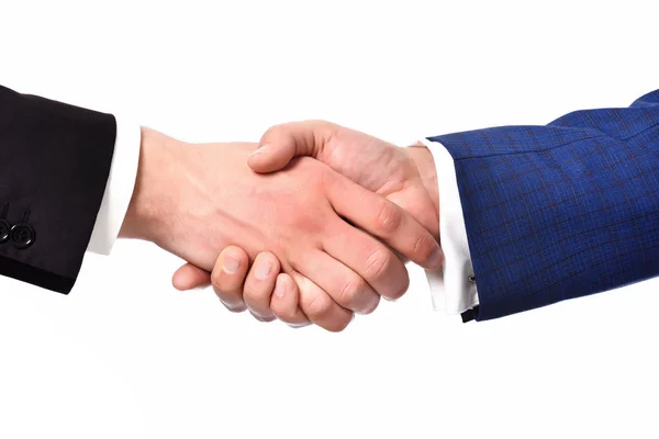 Reunião de parceria empresarial, aperto de mão de homem de negócios — Fotografia de Stock
