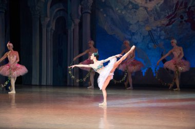 Bale dansçısı Katerina Kukhar sırasında Corsar bale