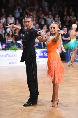 Latin çift dans poz dans