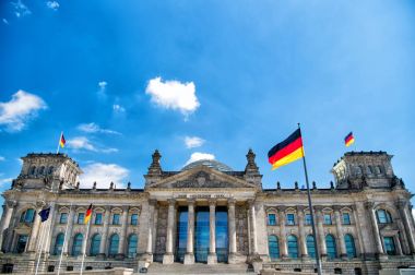 Reichstag building, seat of the German Parliament clipart