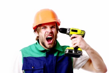 Yapım aşamasında, tamir ve eğlenceli bir kavram. İnşaat işçisi