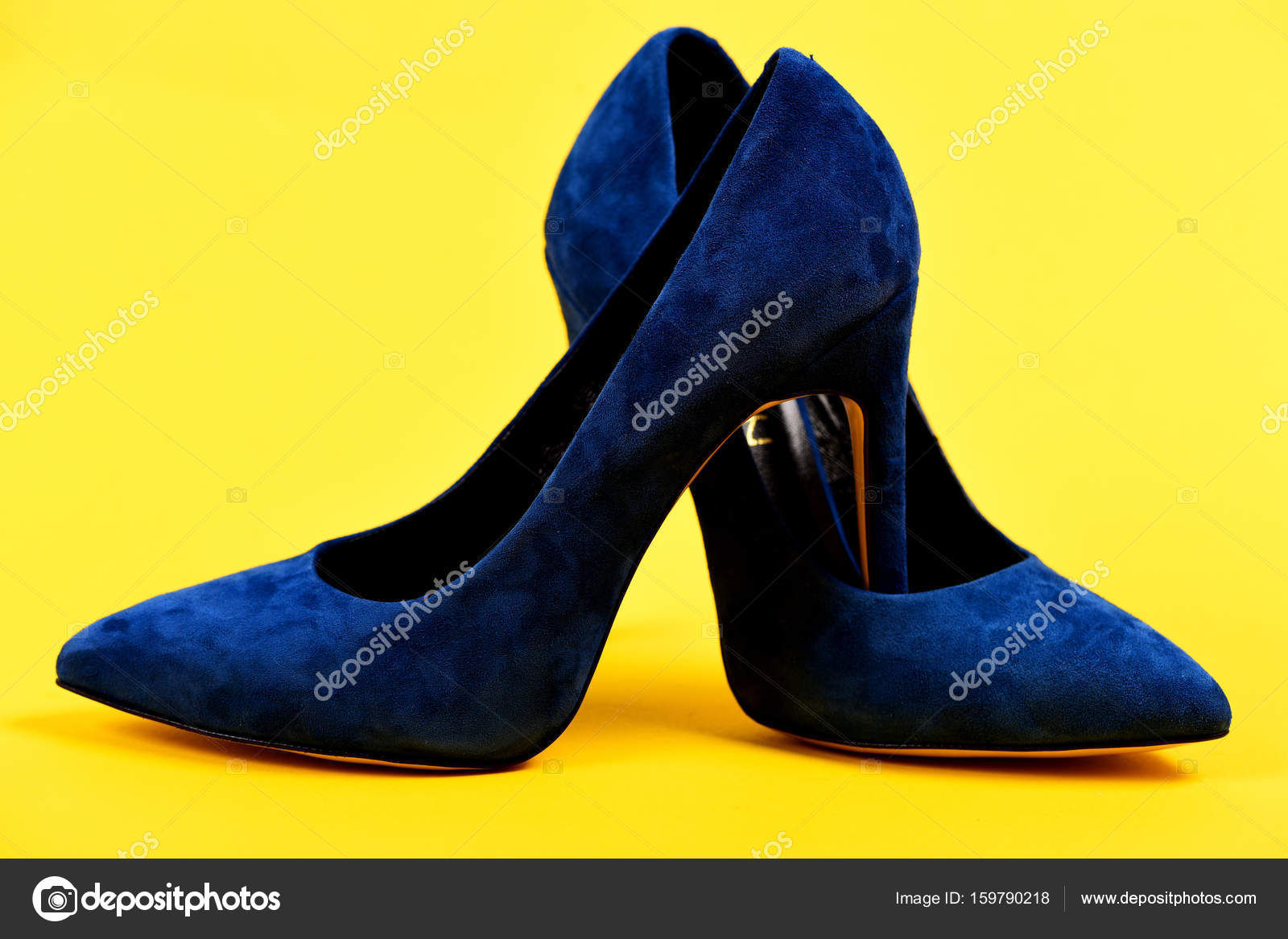 blue color formal shoes