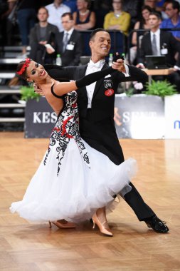 Alman Açık Şampiyonası 'nda Grand Slam Standart sırasında dans eden kimliği belirsiz bir çift.