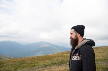 adam hipster veya sakal ve bıyık adam