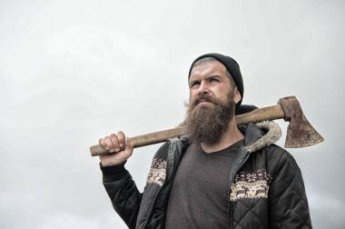 adam hipster veya sakal ve bıyık adam