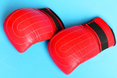 Deri boks spor giyim çifti. Profesyonel kutusu ve güçlü mücadele