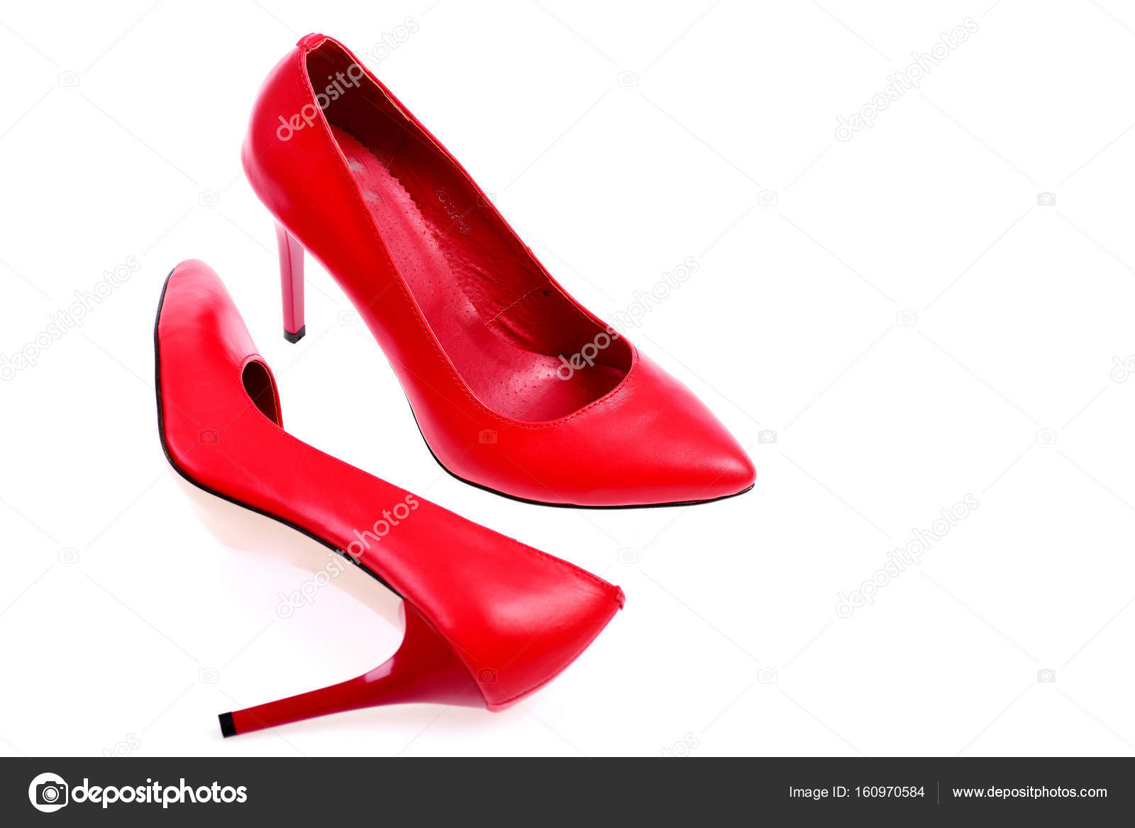 red colour formal shoes