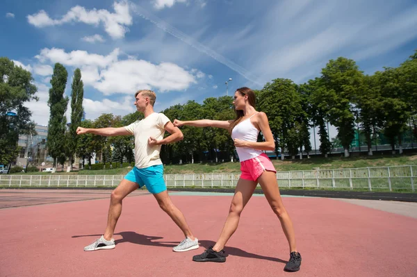 Coppia allenamento e punzonatura — Foto Stock