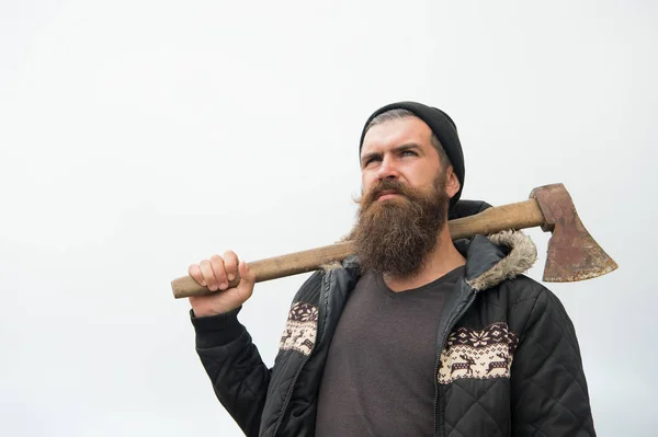 Uomo hipster o ragazzo con barba e baffi — Foto Stock