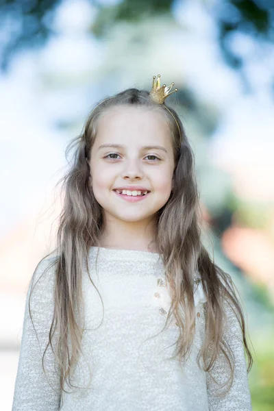 Retrato de uma linda menina princesa feliz — Fotografia de Stock