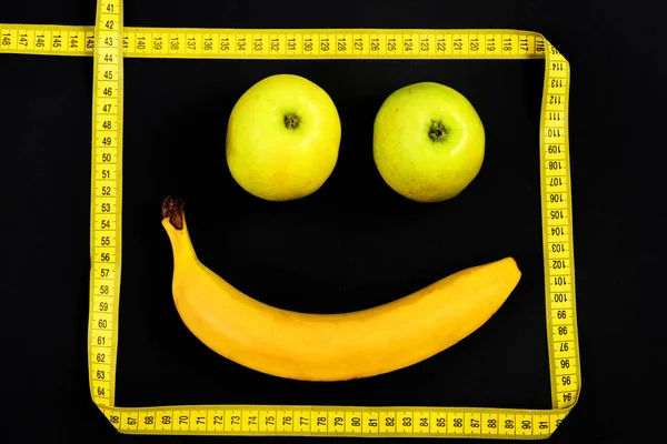 Vejetaryen Gıda mutlu ifade ile yapılan yüz