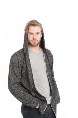 Sakal ve şık saç adam.