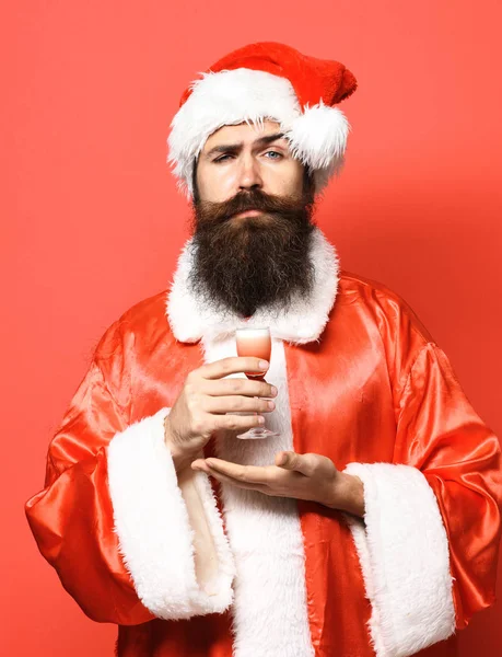 Bonito barbudo santa claus homem — Fotografia de Stock