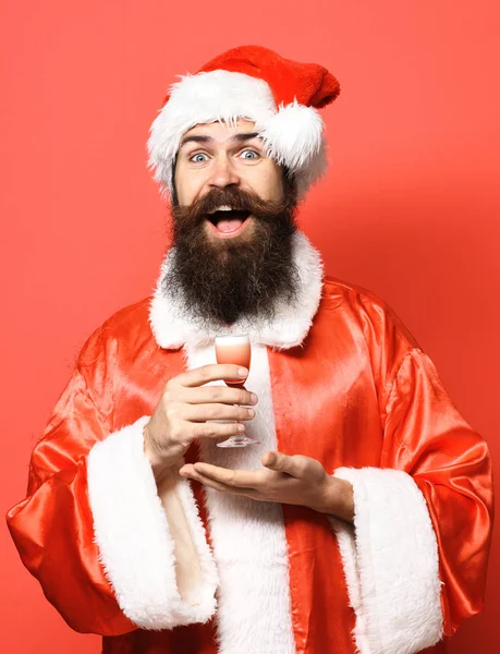 Bonito barbudo santa claus homem — Fotografia de Stock