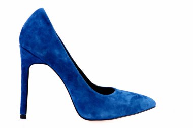 Kadın resmi süet ayakkabılar, yan görünüm