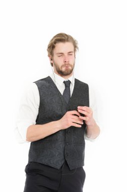 Yöneticisi üzerinde üzgün yüz sakallı.