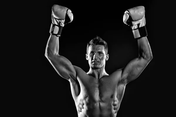 Boxer with bare chest. — Stock Photo, Image