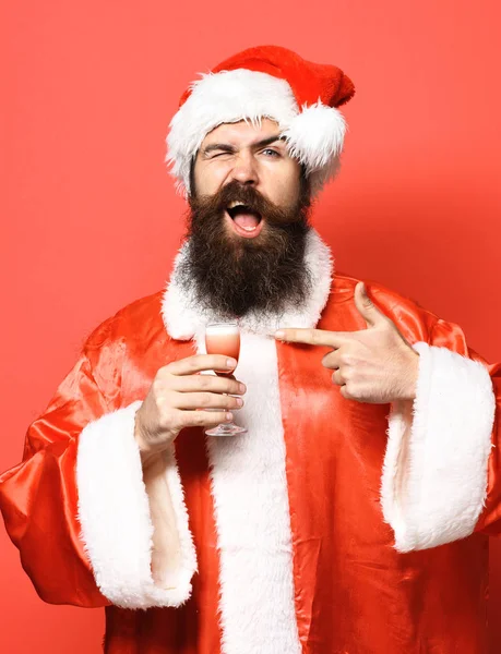 Guapo barbudo santa claus hombre —  Fotos de Stock