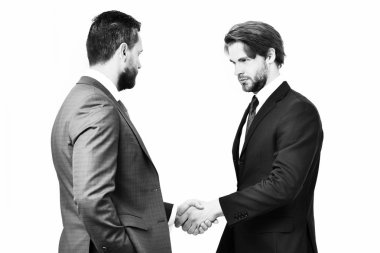 ceket ciddi erkeklerde karşılıklı birbirlerini el ele tutuşur