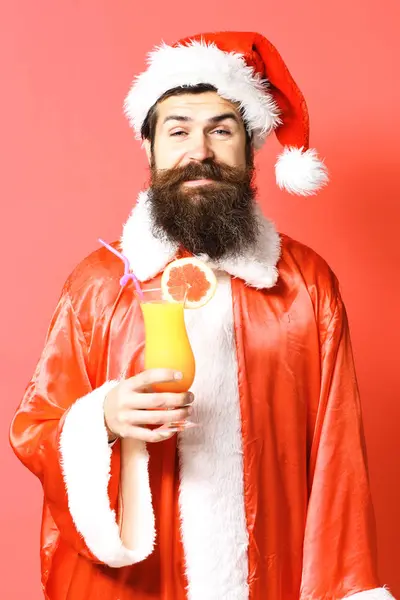 Bonito barbudo santa claus homem — Fotografia de Stock