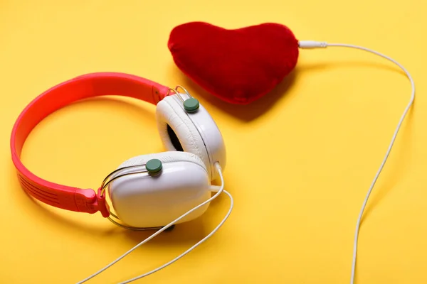 Headset for music and heart shaped player