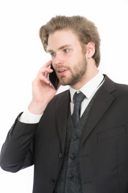 İşadamı veya siyah ceketli ceo.