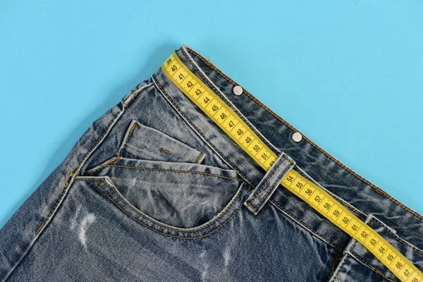 Laços de cinto de calça e bolso, close-up — Fotografia de Stock