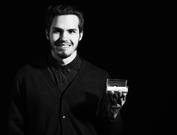 Sorrindo bonito barbudo homem — Fotografia de Stock