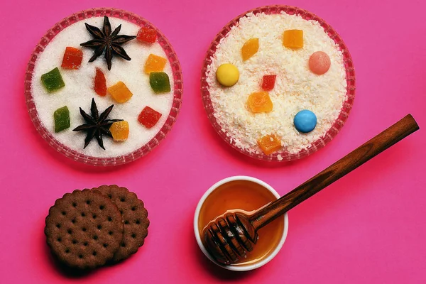 Čokoládové sušenky s medem — Stock fotografie