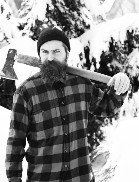 Handsome man or lumberjack — Stock Photo, Image