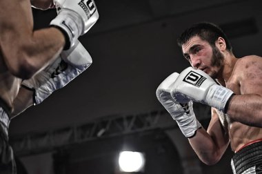 boksörler sıralaması için kavga sırasında halka