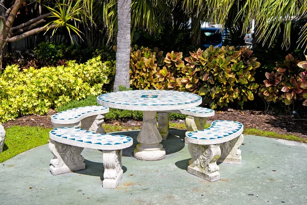 Stone table and benches clearance