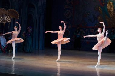 Bale dansçısı balerin bale sırasında Corsar