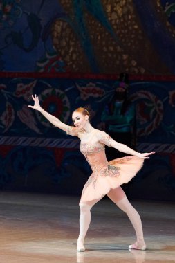 Bale dansçısı balerin bale sırasında Corsar