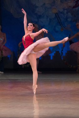 Bale dansçısı balerin bale sırasında Corsar