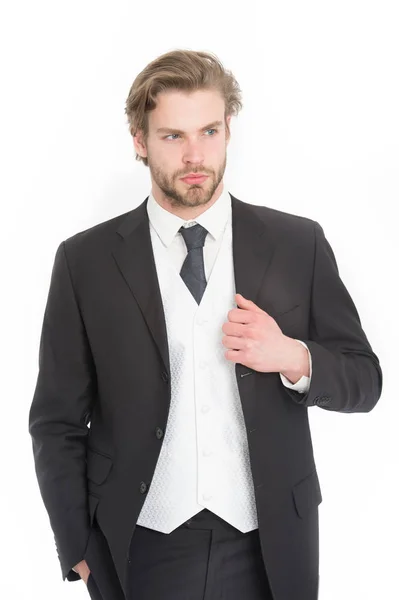 Businessman or ceo in black jacket. — Stock Photo, Image