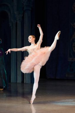 Bale dansçısı balerin bale sırasında Corsar