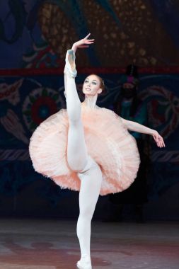 Bale dansçısı balerin bale sırasında Corsar