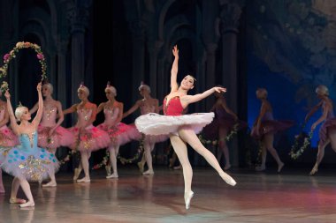 Bale dansçısı balerin bale sırasında Corsar