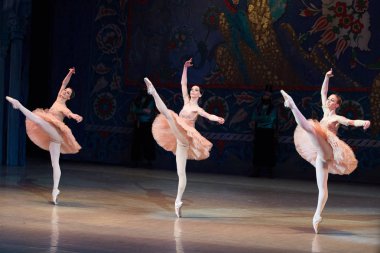 Bale dansçısı balerin bale sırasında Corsar