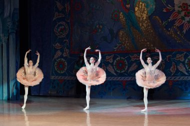 Bale dansçısı balerin bale sırasında Corsar